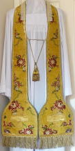 Gold Lyon Brocade Preaching Stole